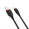 Кабель USB на Lightning Borofone BX17 Enjoy (Чёрный 100см, 2.4А)