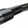 Кабель в тканевой оплетке 1м/2.4А USB на Lightning Baseus CALKLF-BG1 Cafule Cable Чёрно/Серый