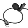Lightning Петличный микрофон Hoco L14 (Черный, 200 см)