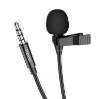 Петличный микрофон 3,5 мм TRRS Hoco L14 (Черный, 200 см)