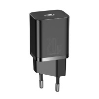 Сетевое зарядное устройство Baseus Super Si Quick Charger 1C (20W, USB-C выход) (TZCCSUP-B02 Белый + кабель USB-C - Lighting)