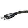 Кабель в тканевой оплетке USB на Lightning Baseus Cafule Cable (CALKLF-CV3 Синий/Золотой 200см/1.5A)