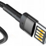 Кабель в тканевой оплетке USB на Lightning Baseus Cafule Cable Special Edition (CALKLF-G09 красно/черный 2.4A/100см)