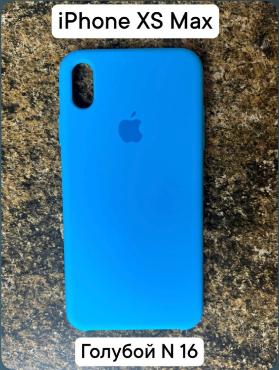 Силиконовый чехол-накладка для Apple Iphone XS MAX (Голубой №16)