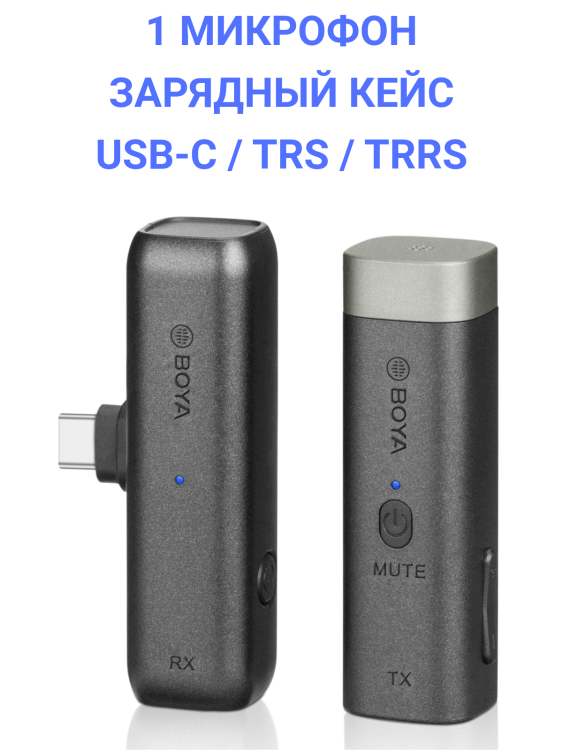 Boya BY-WM3U Компактный беспроводной микрофон для устройств с разъемом Type-C