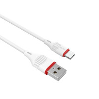 Кабель USB на USB Type-C Borofone BX17 Enjoy (Белый 100см, 3А)
