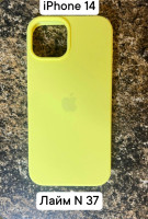 Силиконовый чехол-накладка для Apple Iphone 14 (Лайм №37)