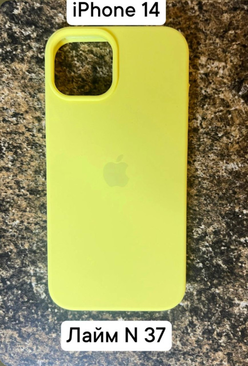 Силиконовый чехол-накладка для Apple Iphone 14 (Лайм №37)