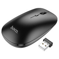 Оптическая беспроводная мышь Hoco GM15 (USB, 2.4ГГц+ВТ, 10м) Черная