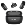 Boya Mini-12 Компактный беспроводной микрофон (2 микрофона / USB-C / Lightning iOS)