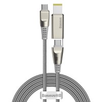 Baseus One-for-two Кабель-Переходник USB Type-C+DC 100W 2M (CA1T2-B0G серый)